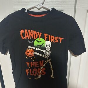 Black Halloween Skeleton T-Shirt